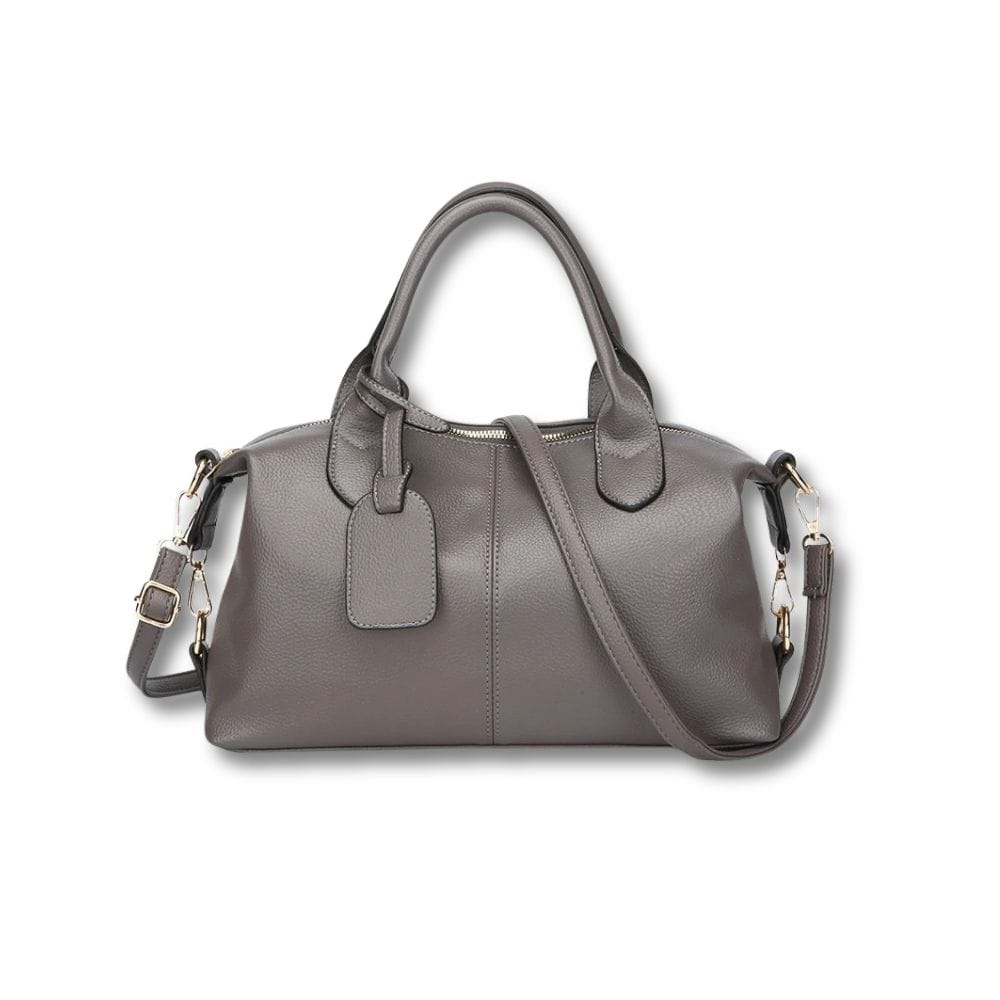 Sac à Main en Cuir Souple Gris