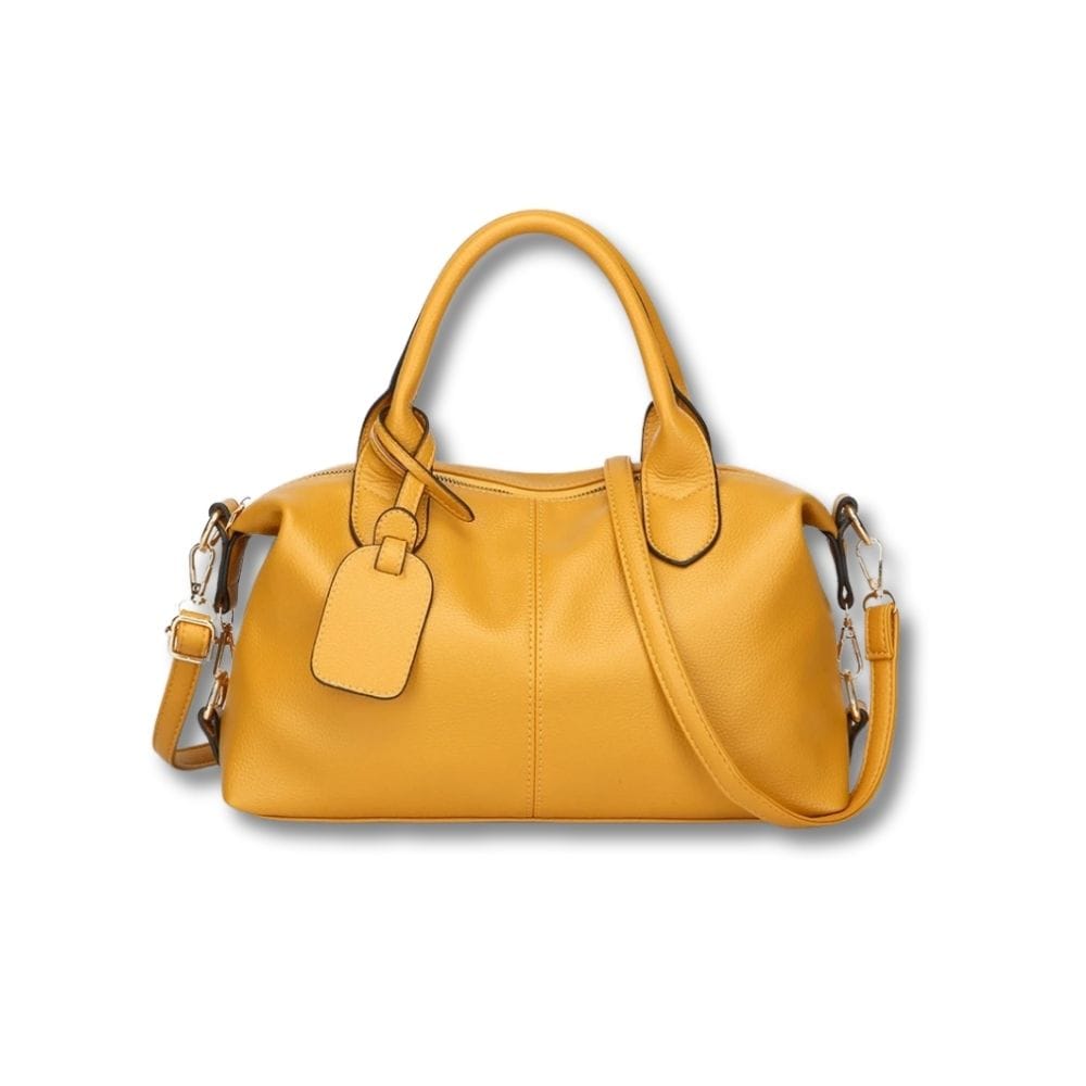 Sac à Main en Cuir Souple Jaune