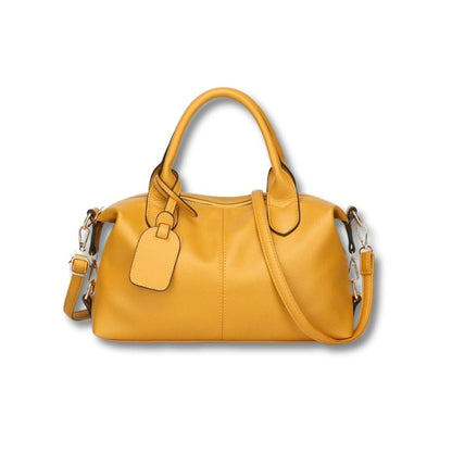 Sac à Main en Cuir Souple Jaune