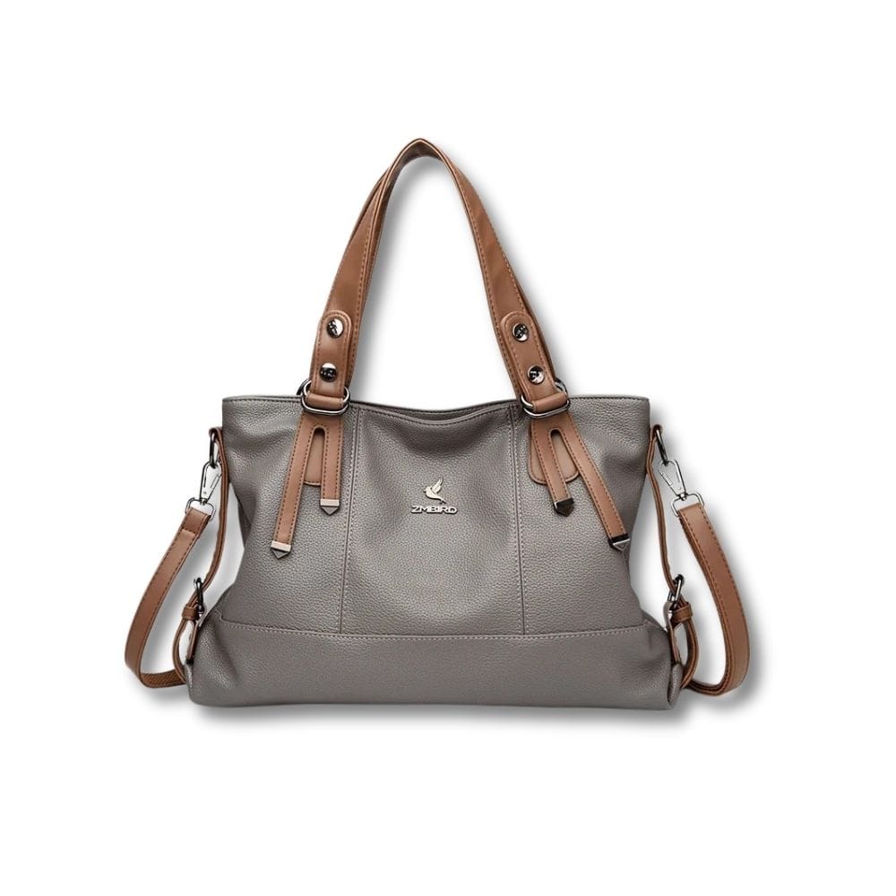 Sac à Main en Cuir Véritable | Bianca Gris