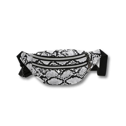 Sac Banane Femme motif Python | Serpy Blanc
