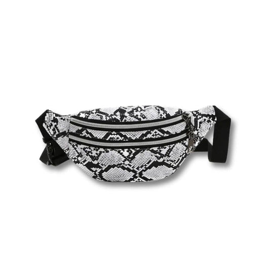 Sac Banane Femme motif Python | Serpy Blanc