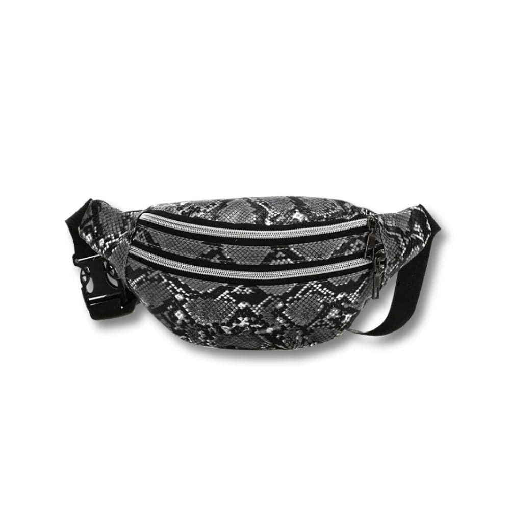 Sac Banane Femme motif Python | Serpy Noir