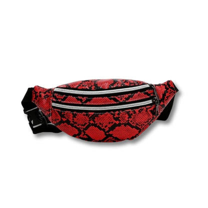 Sac Banane Femme motif Python | Serpy Rouge