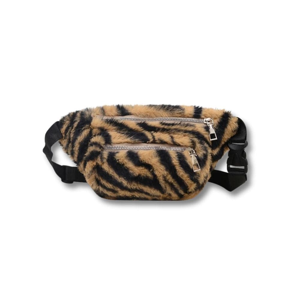 Sac Banane Fourrure Femme | Naê Léopard Marron