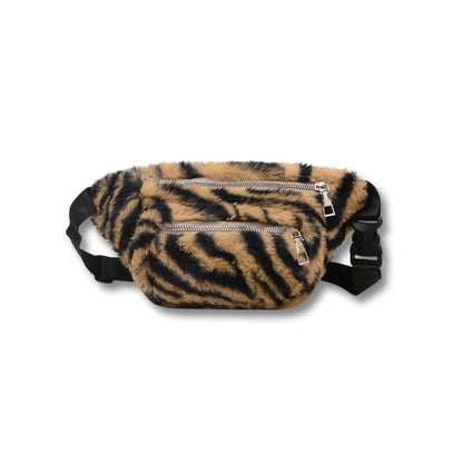 Sac Banane Fourrure Femme | Naê Léopard Marron
