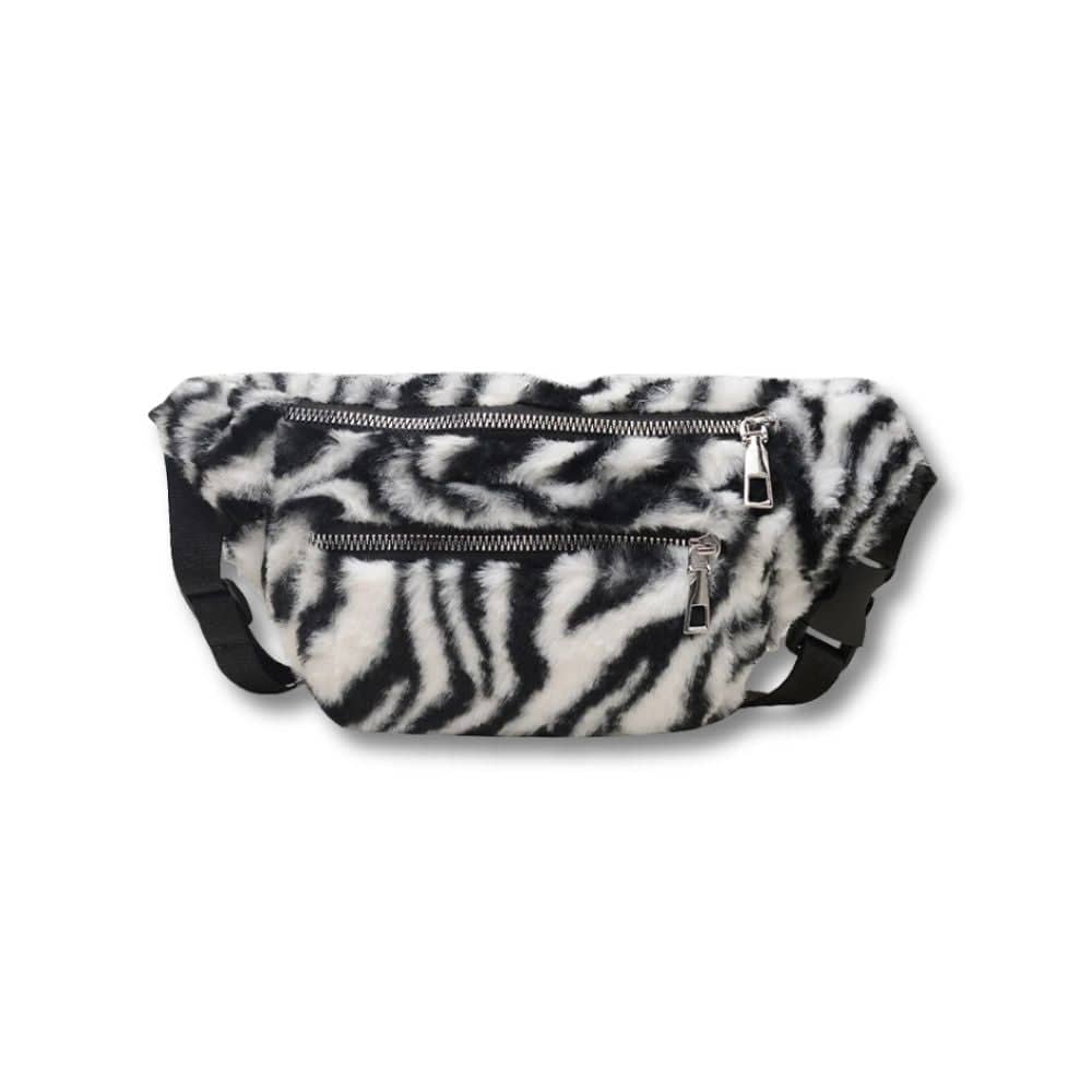 Sac Banane Fourrure Femme | Naê Léopard Noir