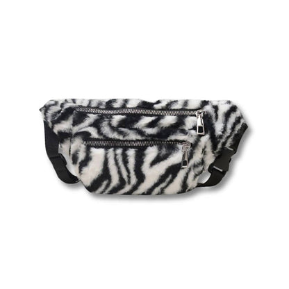 Sac Banane Fourrure Femme | Naê Léopard Noir