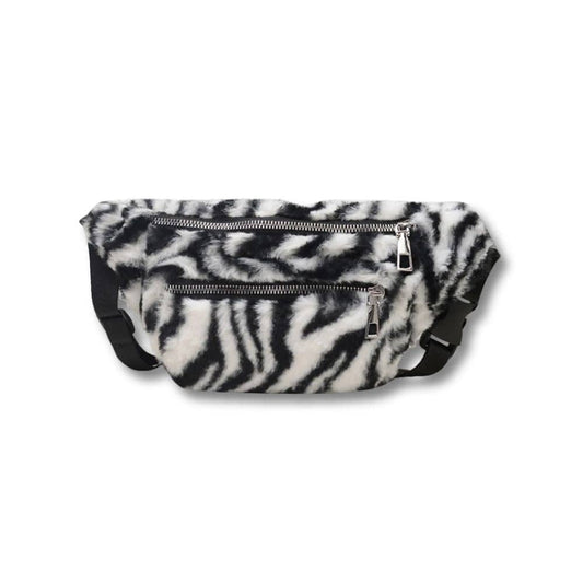 Sac Banane Fourrure Femme | Naê Léopard Noir