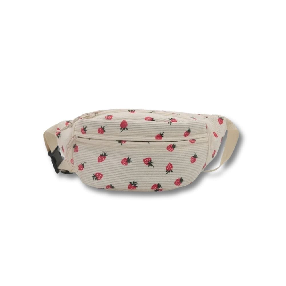 Sac Banane Velours Côtelé Femme | Elva Blanc