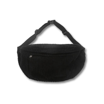 Sac Banane Velours XXL Femme | Candyce Noir