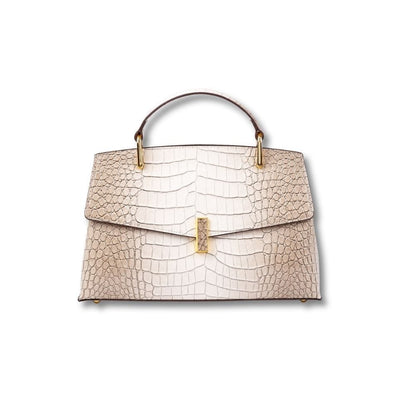 Sac Bandoulière Crocodile | Talia Beige