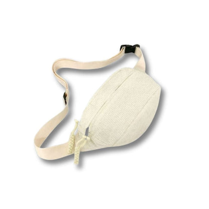 Sac Bandoulière en Velours Côtelé Femme | Éline Beige