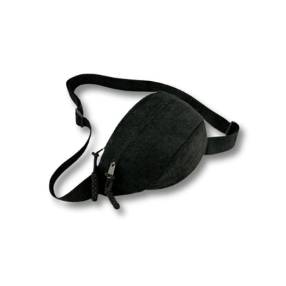 Sac Bandoulière en Velours Côtelé Femme | Éline Noir