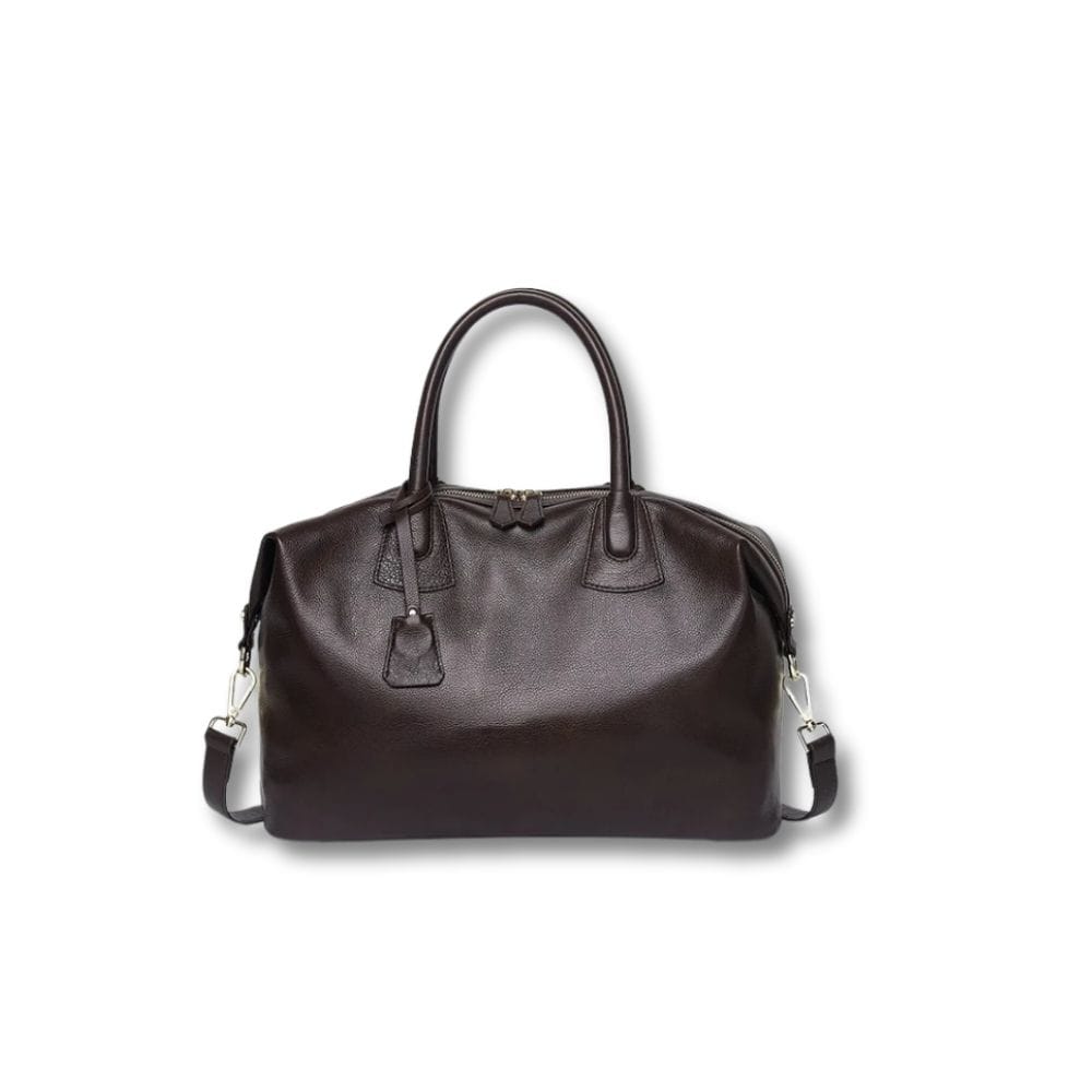 Sac Cuir Cabas Femme | Élise Café