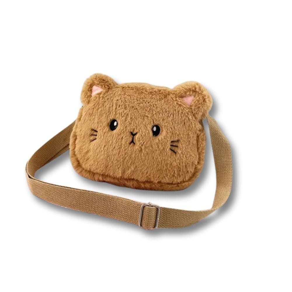 Sac Fourrure Enfant Chat | Zazou Marron