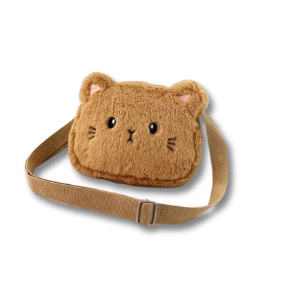 Sac Fourrure Enfant Chat | Zazou Marron