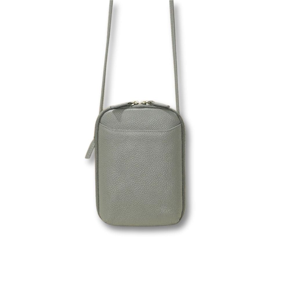 Sac Sacoche Cuir Femme | Danaé Gris / Cuir