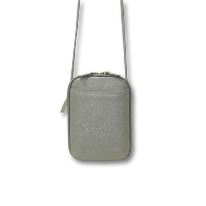 Sac Sacoche Cuir Femme | Danaé Gris / Cuir