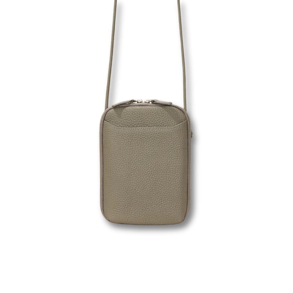Sac Sacoche Cuir Femme | Danaé Kaki / Cuir