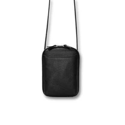 Sac Sacoche Cuir Femme | Danaé Noir / Cuir