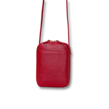 Sac Sacoche Cuir Femme | Danaé Rouge / Cuir