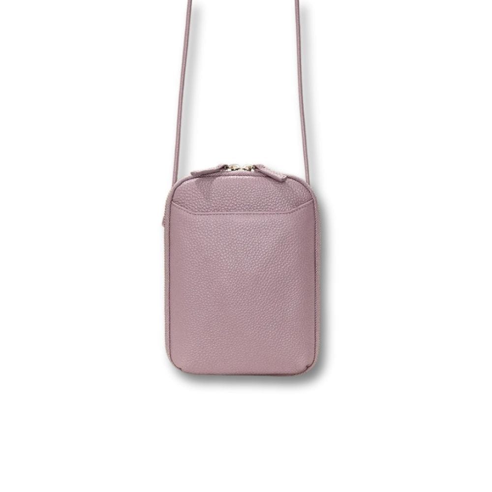 Sac Sacoche Cuir Femme | Danaé Violet / Cuir