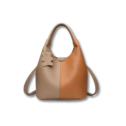 Sac Seau Cuir | Quélia Kaki Marron