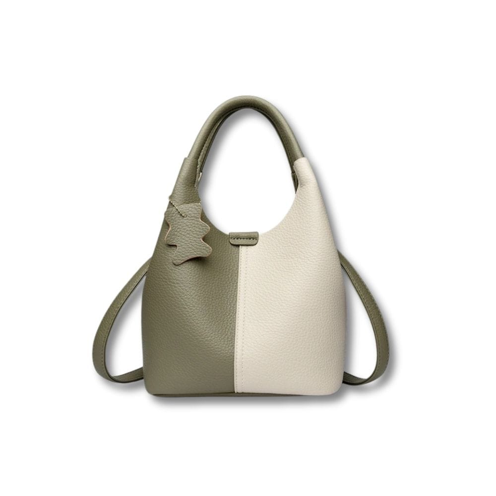 Sac Seau Cuir | Quélia Vert Beige