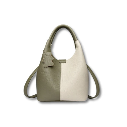 Sac Seau Cuir | Quélia Vert Beige