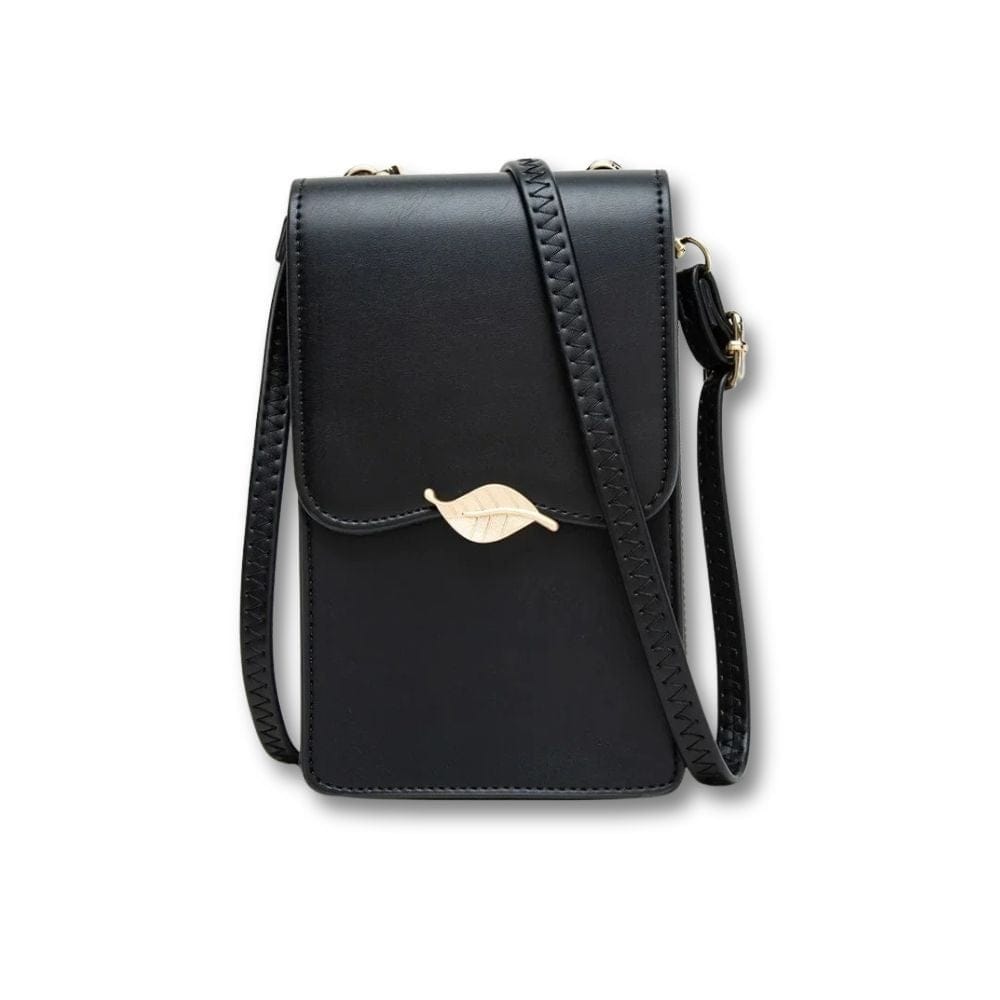 Sacoche à Bandoulière Femme en Cuir | Wiona noir / Cuir