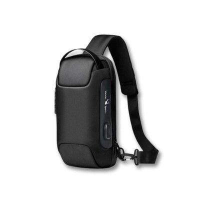 Sacoche à Recharge USB | Leon Noir / Tissu