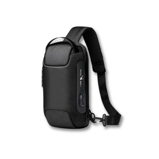 Sacoche à Recharge USB | Leon Noir / Tissu