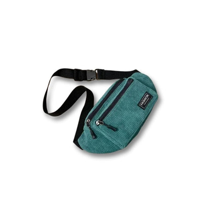 Sacoche banane Femme velours | Macroupta Green / Velour