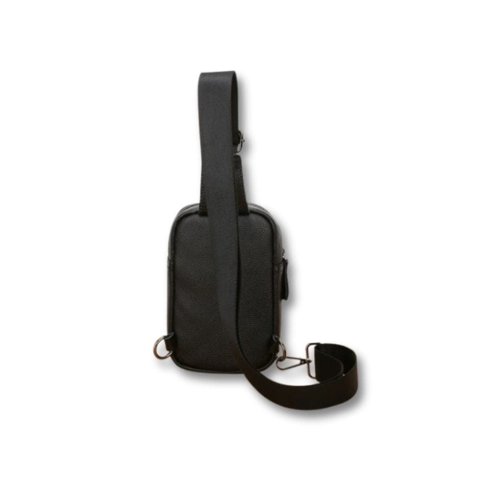 Sacoche Bandoulière Cuir Noir Homme | Kalen Noir / Cuir