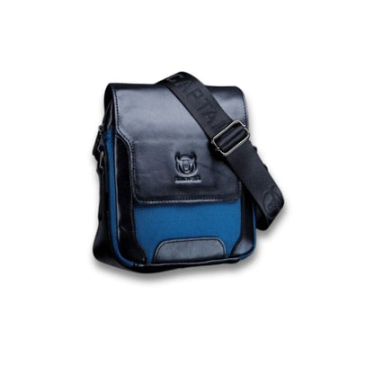 Sacoche Bleu Cuir et Tissu | Nohr Noir / Cuir / Tissu