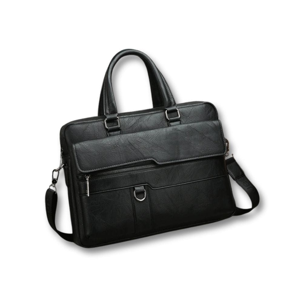 Sacoche Cartable Cuir | Calenor Black / Cuir