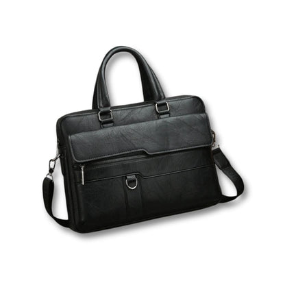 Sacoche Cartable Cuir | Calenor Black / Cuir