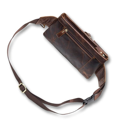 Sacoche Ceinture Cuir Marron | Wyler
