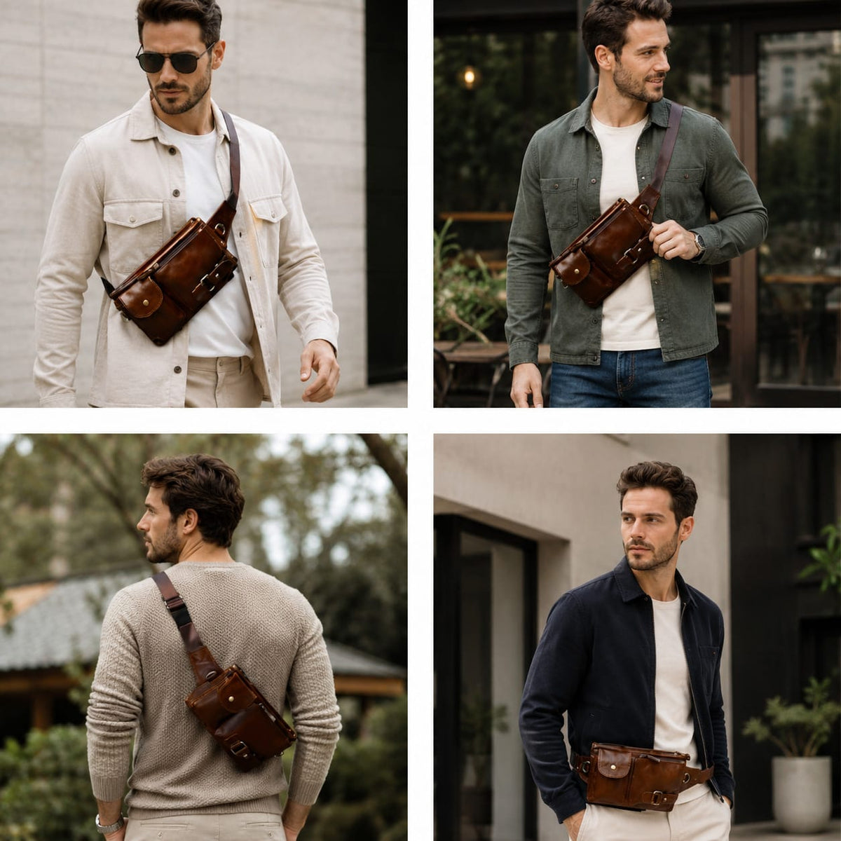 Sacoche Ceinture Cuir Marron | Wyler