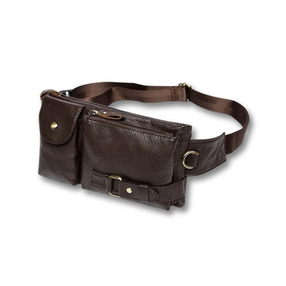 Sacoche Ceinture Cuir Marron | Wyler Café / Cuir
