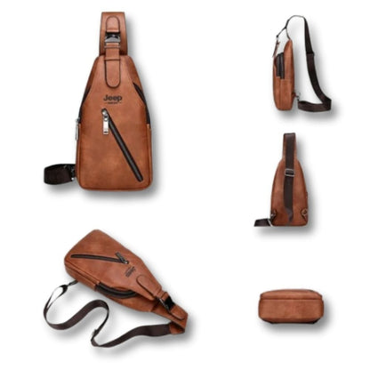 Sacoche Cuir Homme Marron | Jeep Buluo