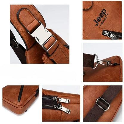 Sacoche Cuir Homme Marron | Jeep Buluo