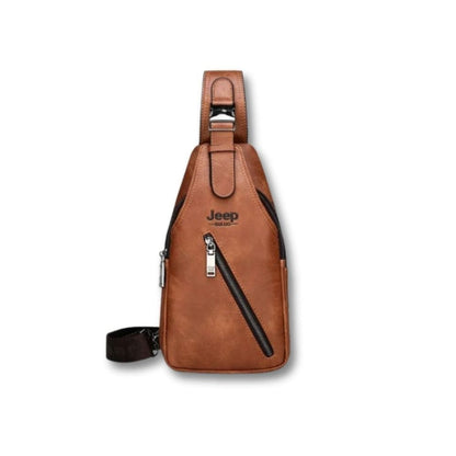 Sacoche Cuir Homme Marron | Jeep Buluo Orange / Cuir