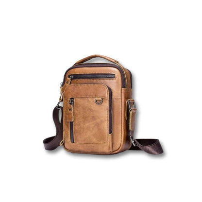 Sacoche Cuir Homme | Nomade Kaki / Cuir