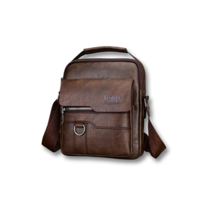 Sacoche Cuir Homme Vintage | Jeep Marron / Cuir