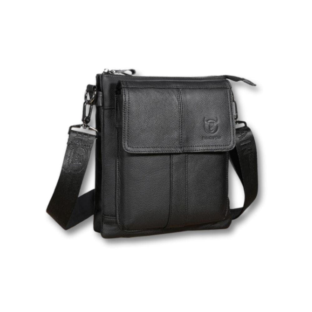 Sacoche Cuir Marron Homme | Captain Noir / Cuir