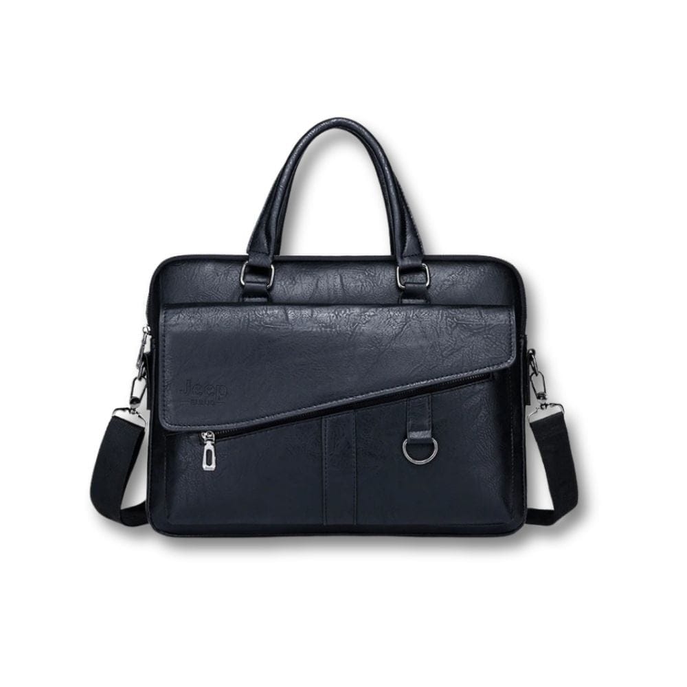 Sacoche Cuir Porte Documents ordinateur | Jeep Noir / Cuir