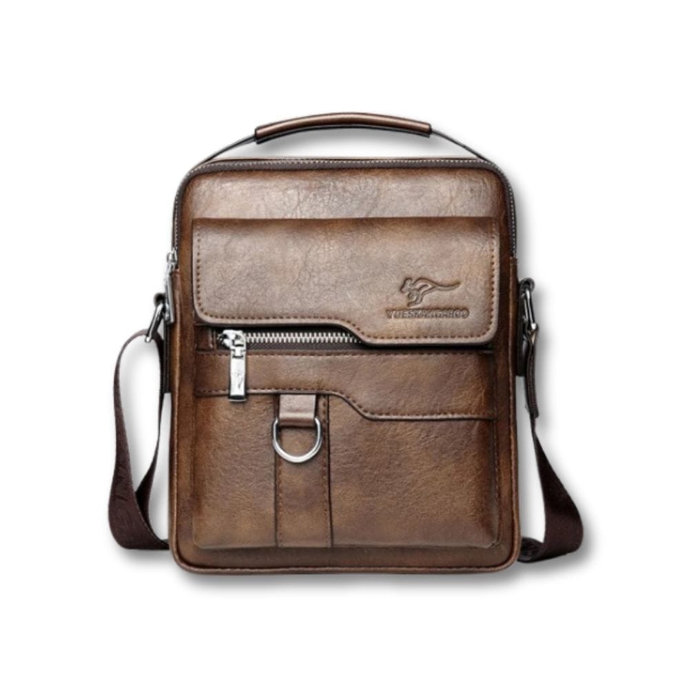 Sacoche Cuir Vintage | Kangaroo Marron / Cuir