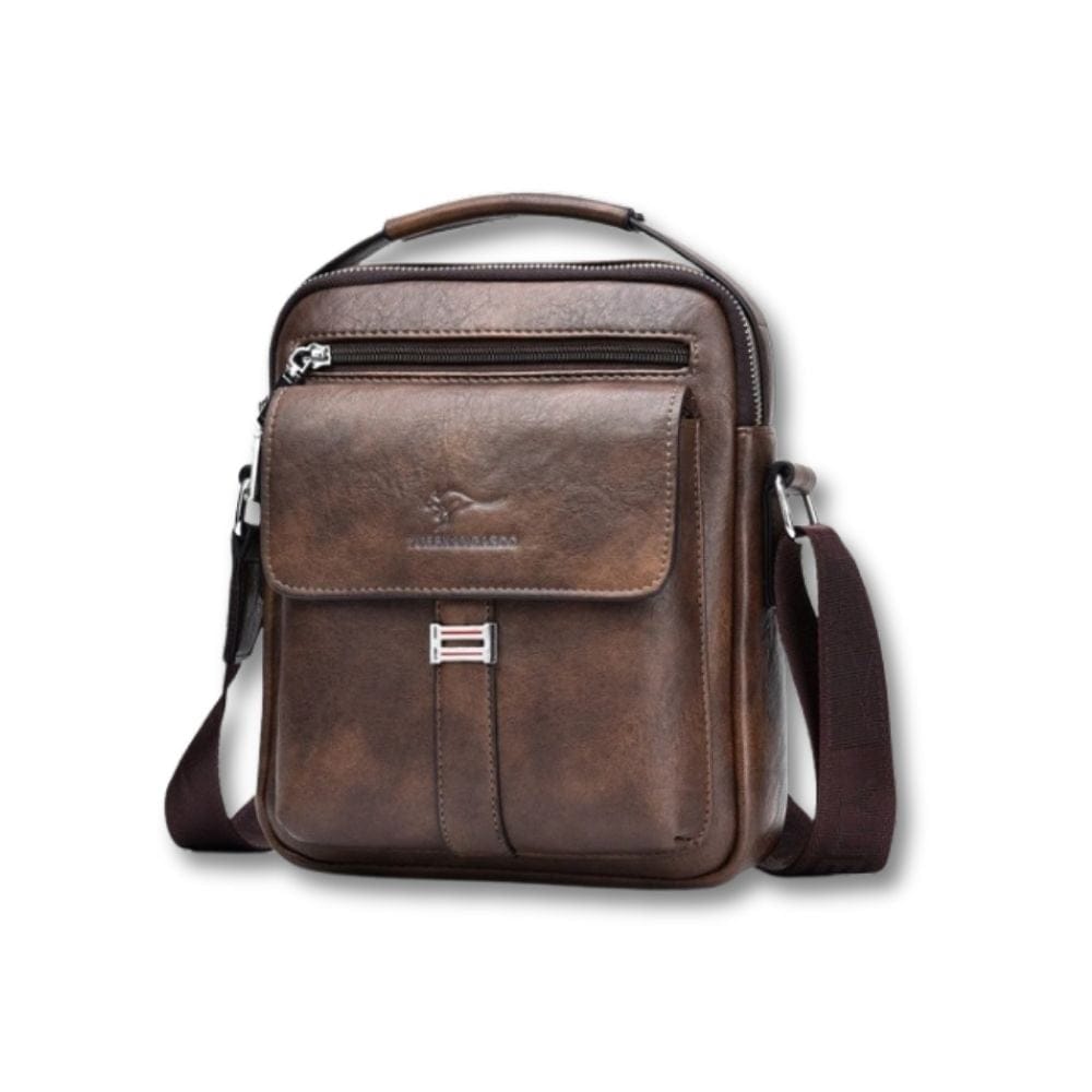 Sacoche en Cuir Homme | Vento Marron/Noir